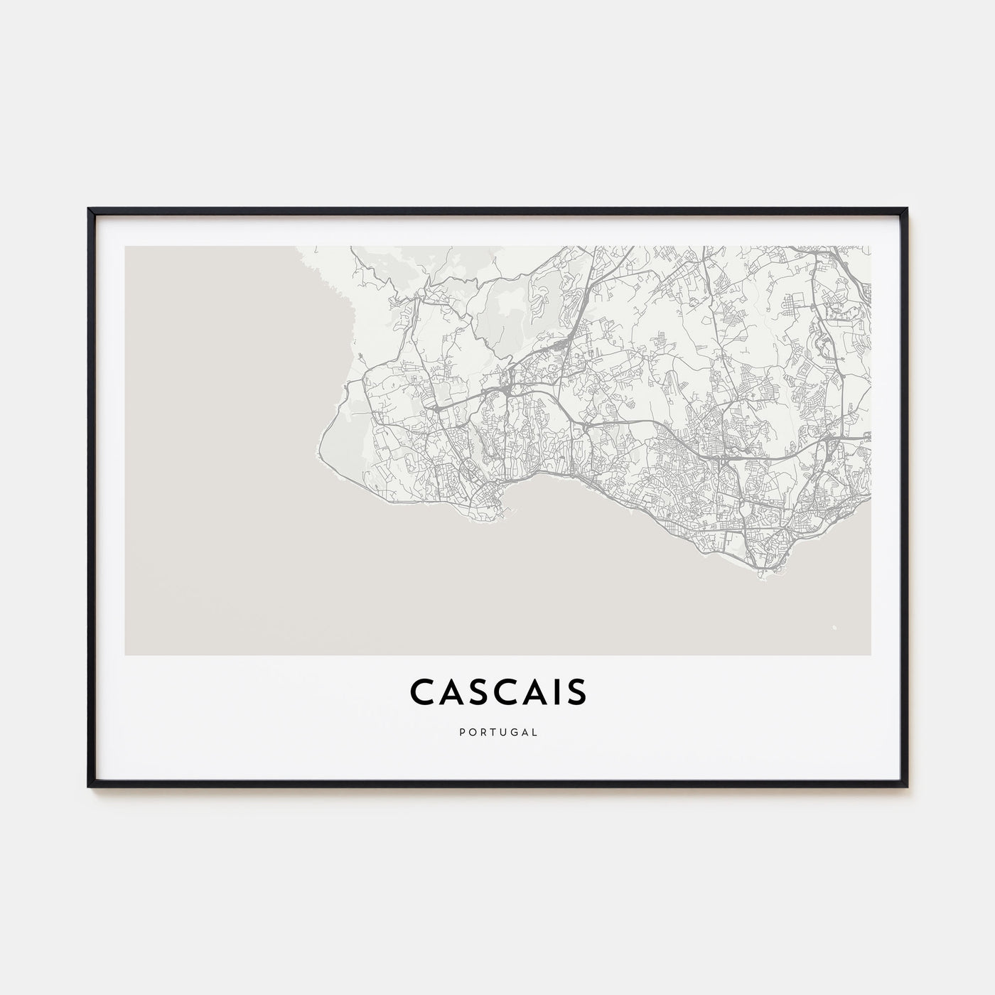 Cascais Map Landscape Poster
