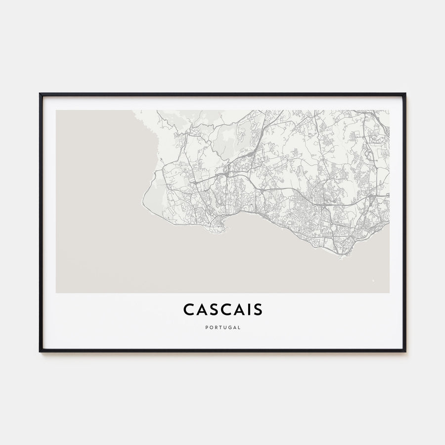 Cascais Map Landscape Poster