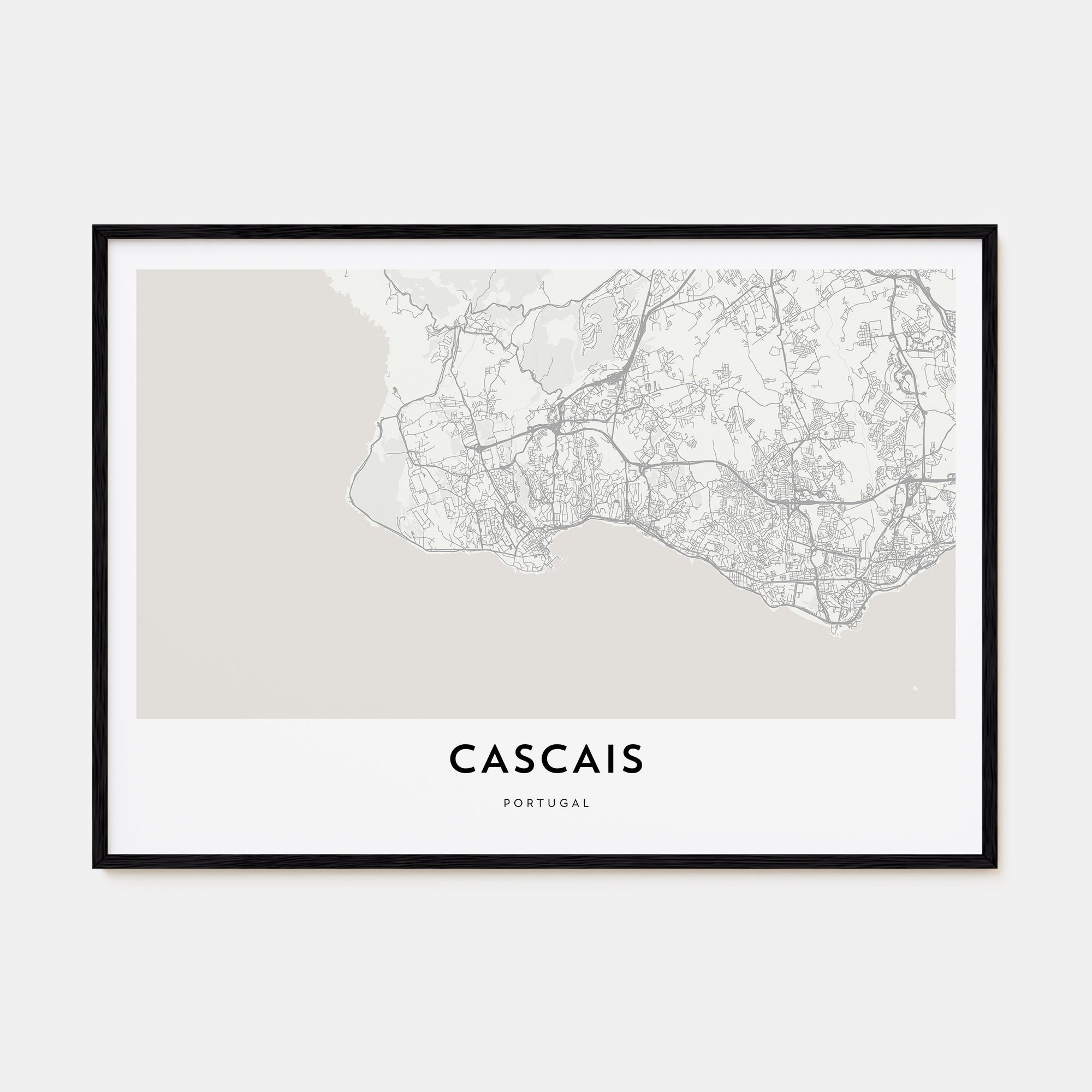 Cascais Map Landscape Poster