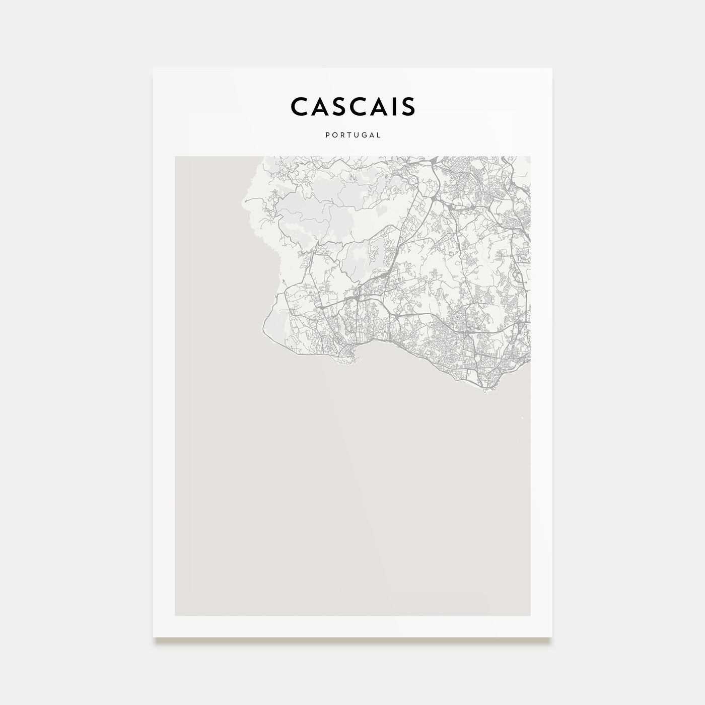 Cascais Map Portrait Poster