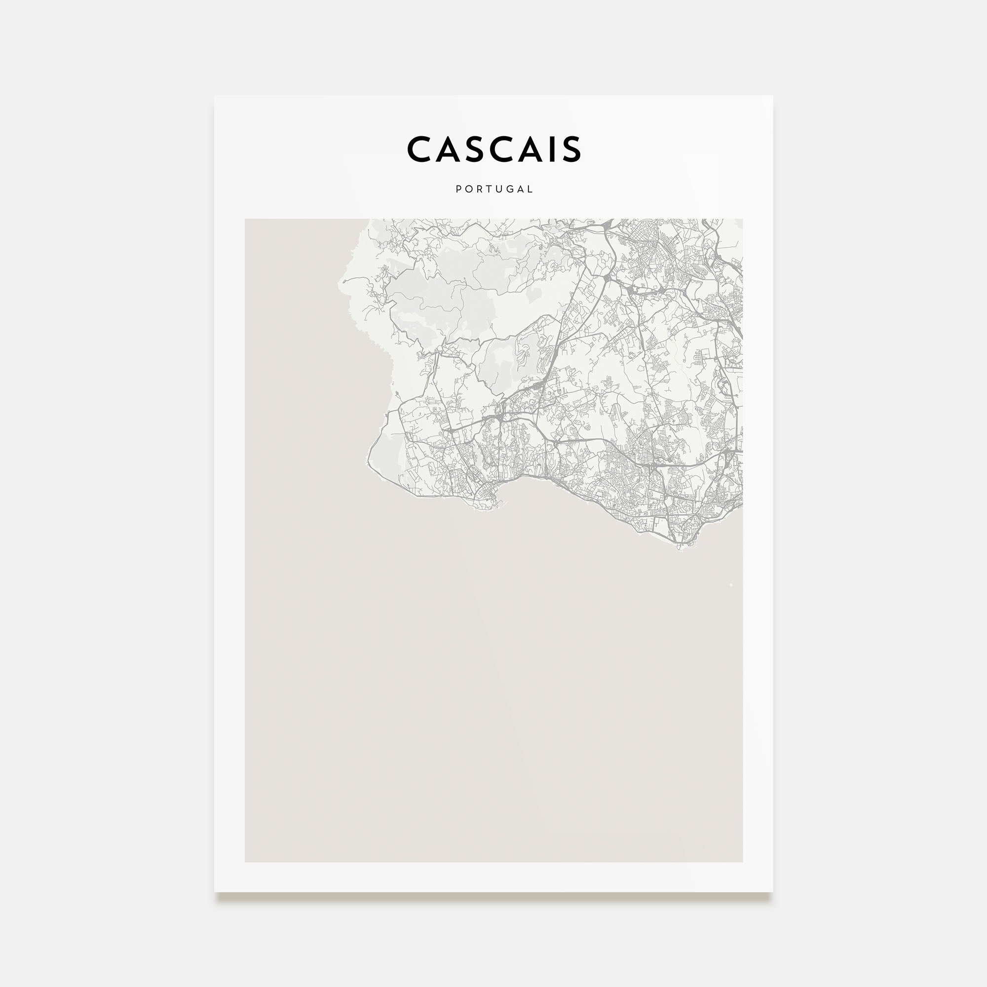 Cascais Map Portrait Poster