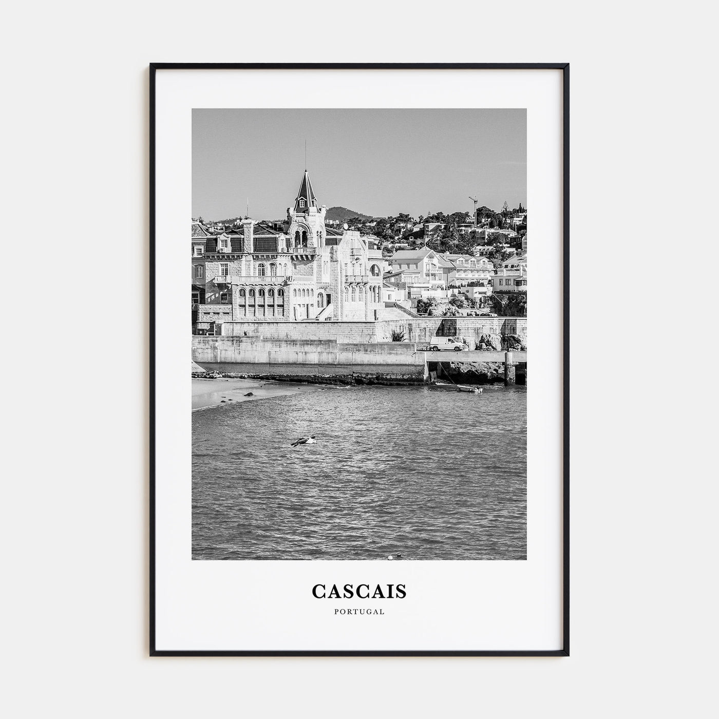Cascais Portrait B&W Poster