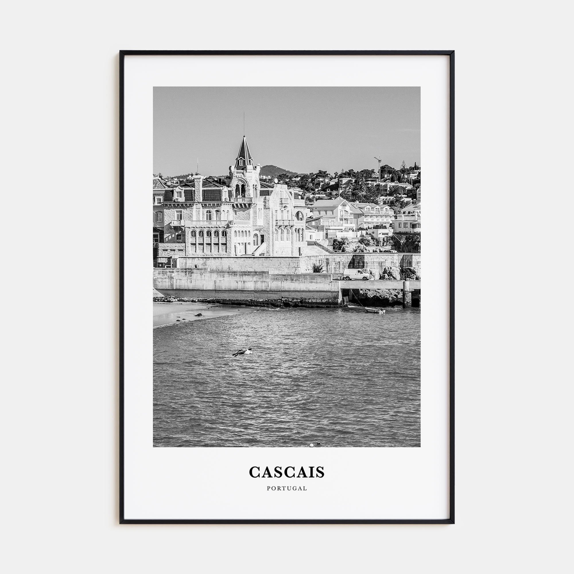 Cascais Portrait B&W Poster