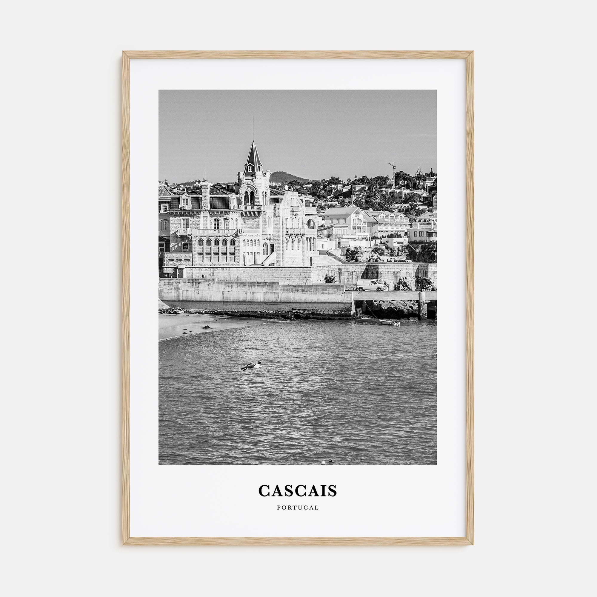 Cascais Portrait B&W Poster