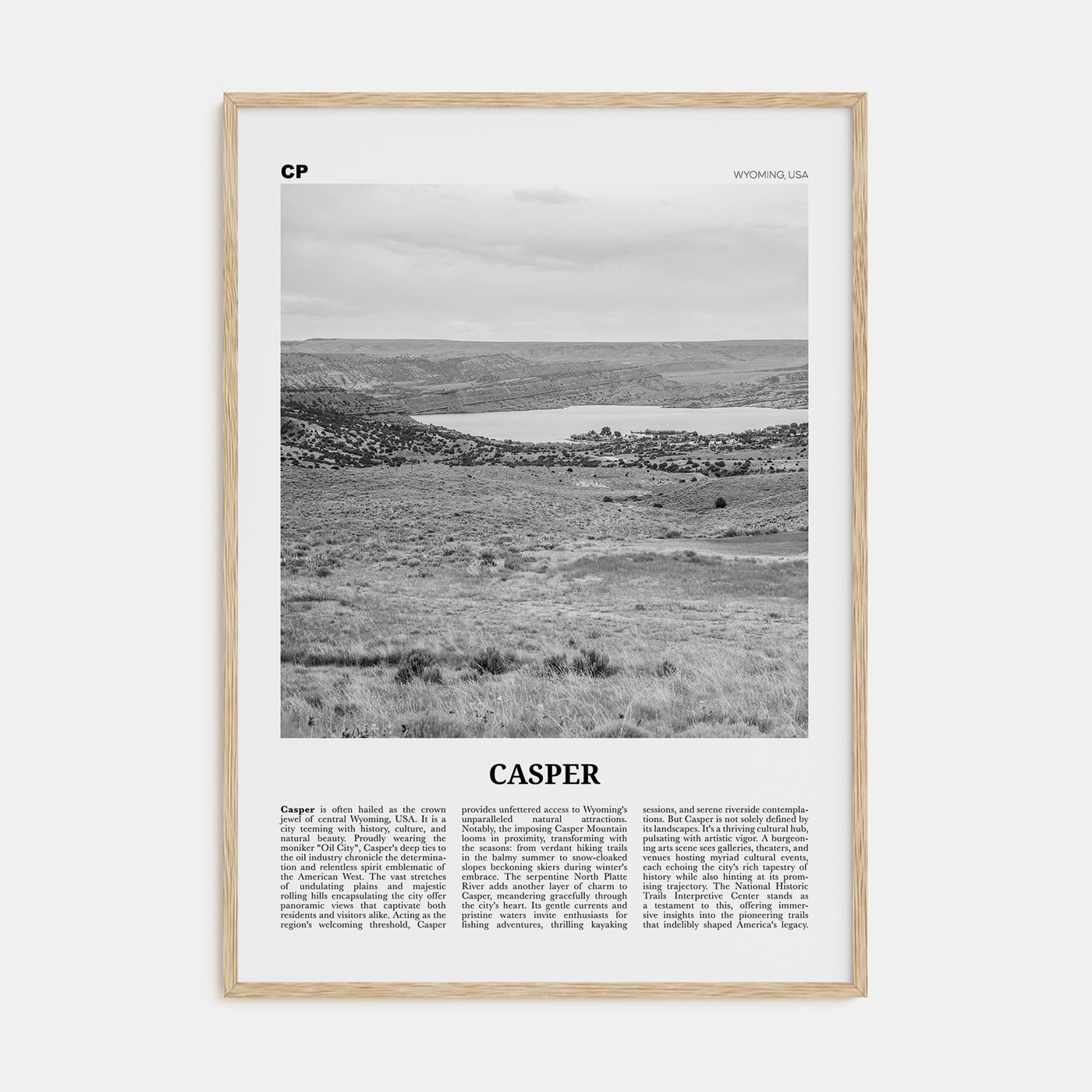 Casper Travel B&W Poster