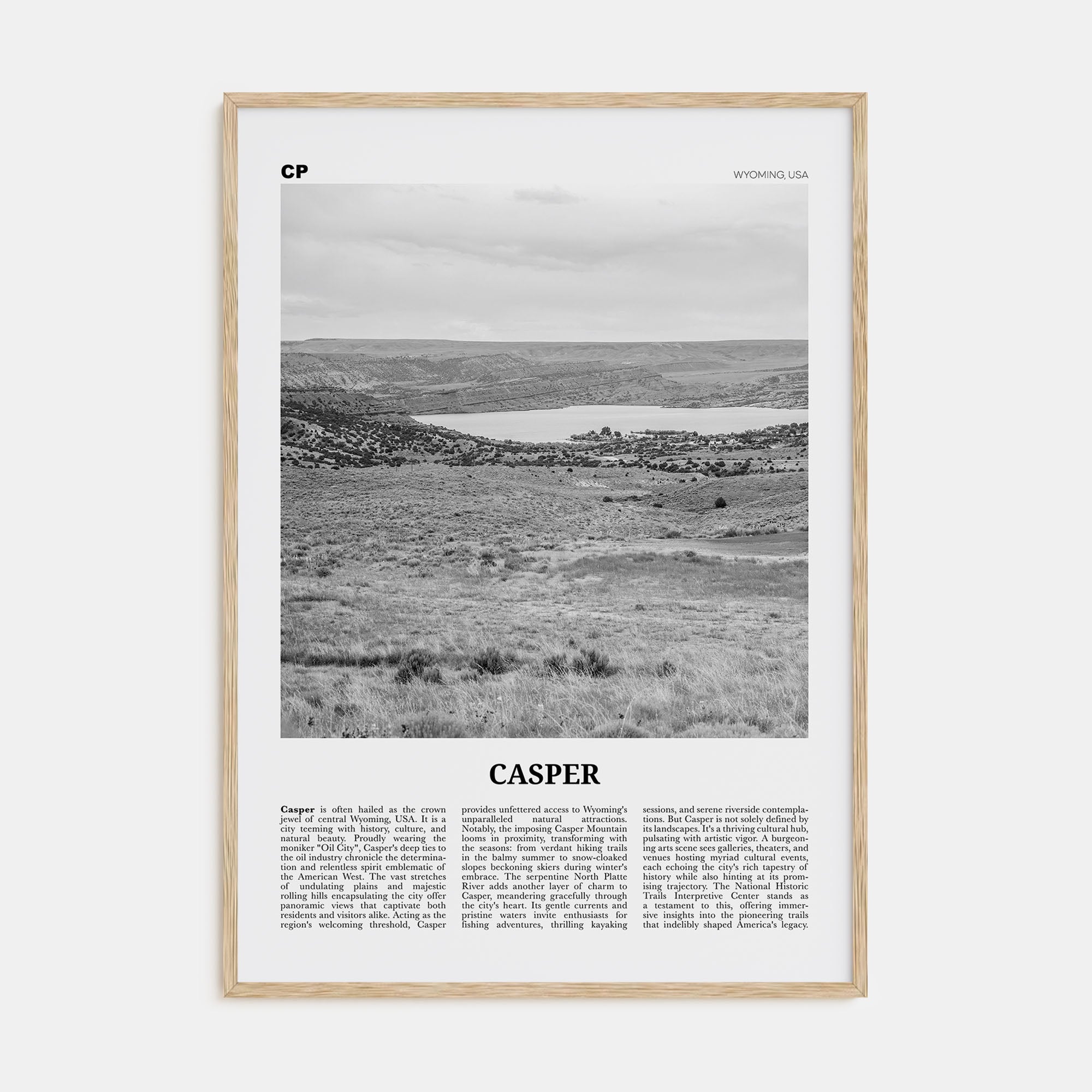 Casper Travel B&W Poster