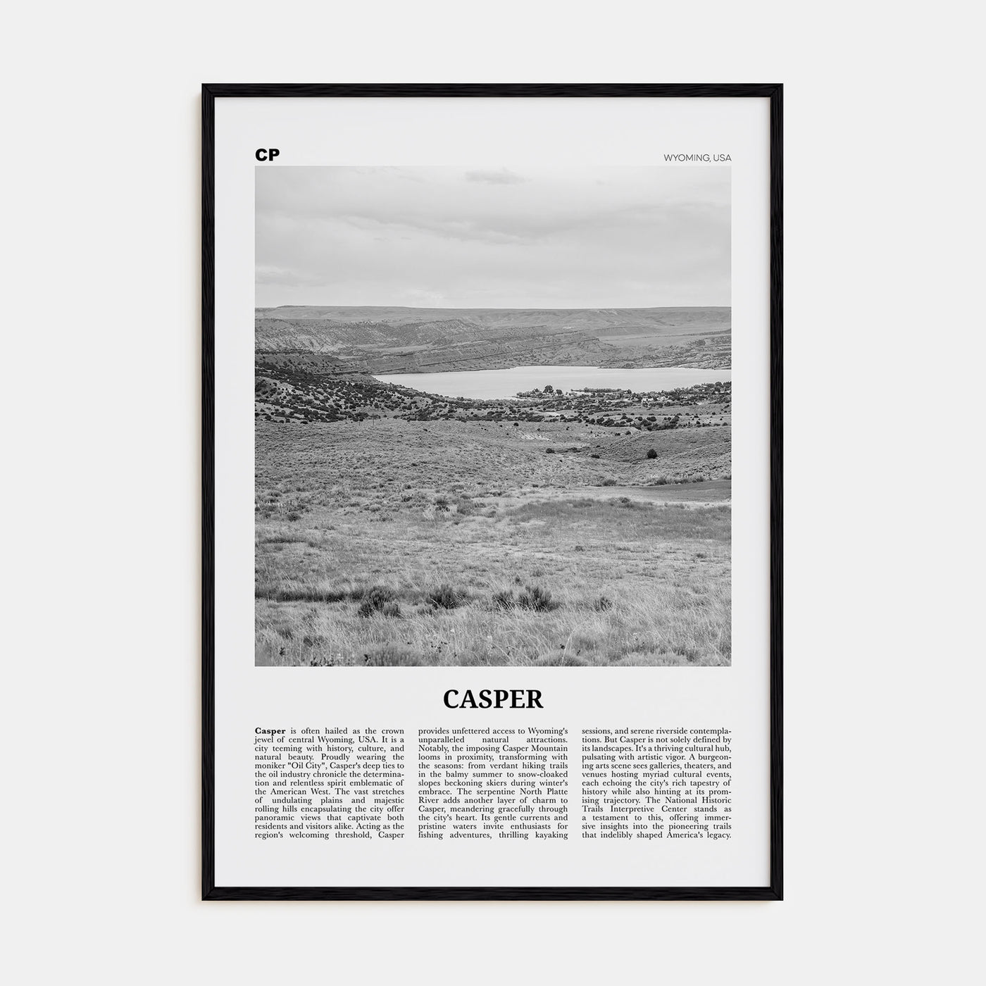 Casper Travel B&W Poster
