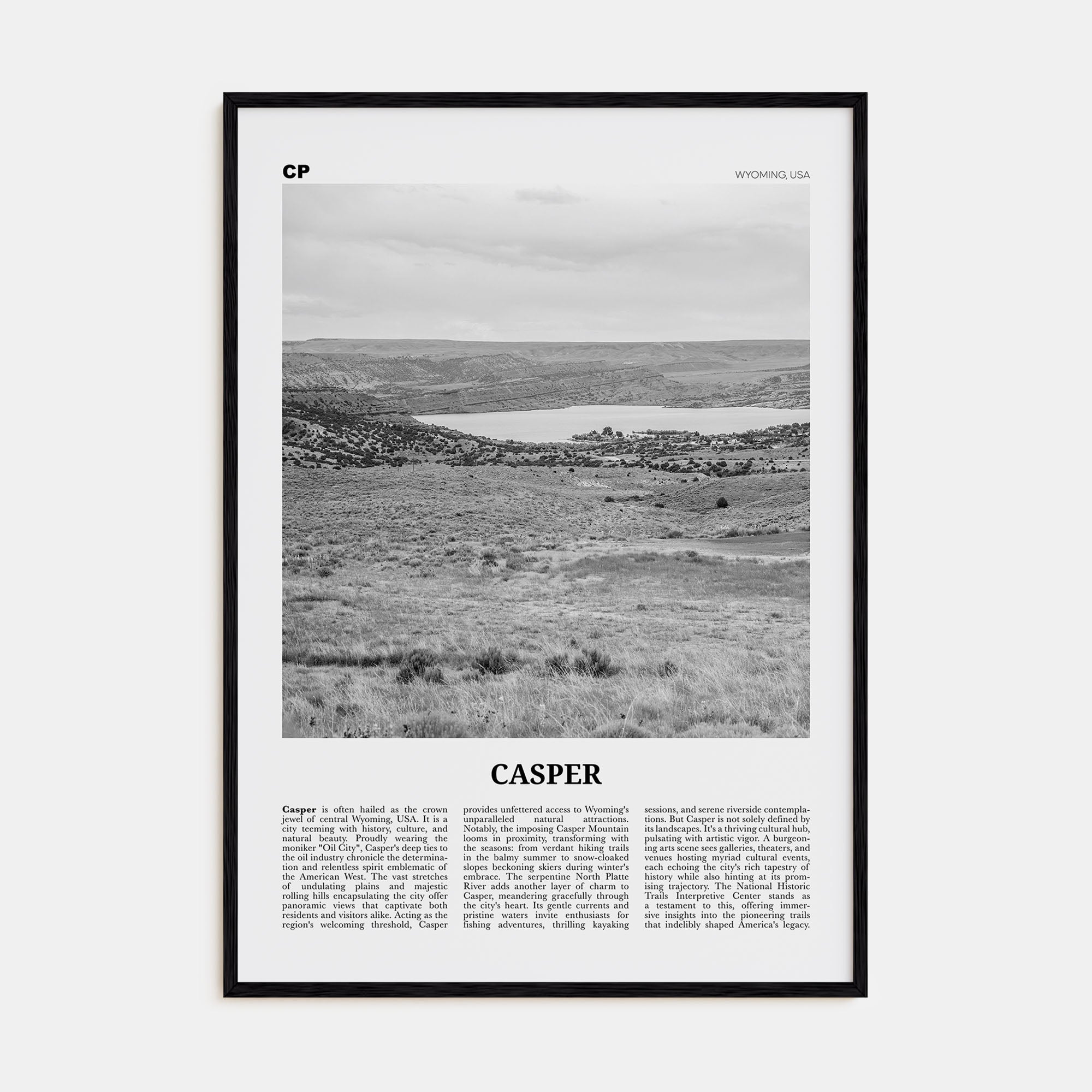 Casper Travel B&W Poster