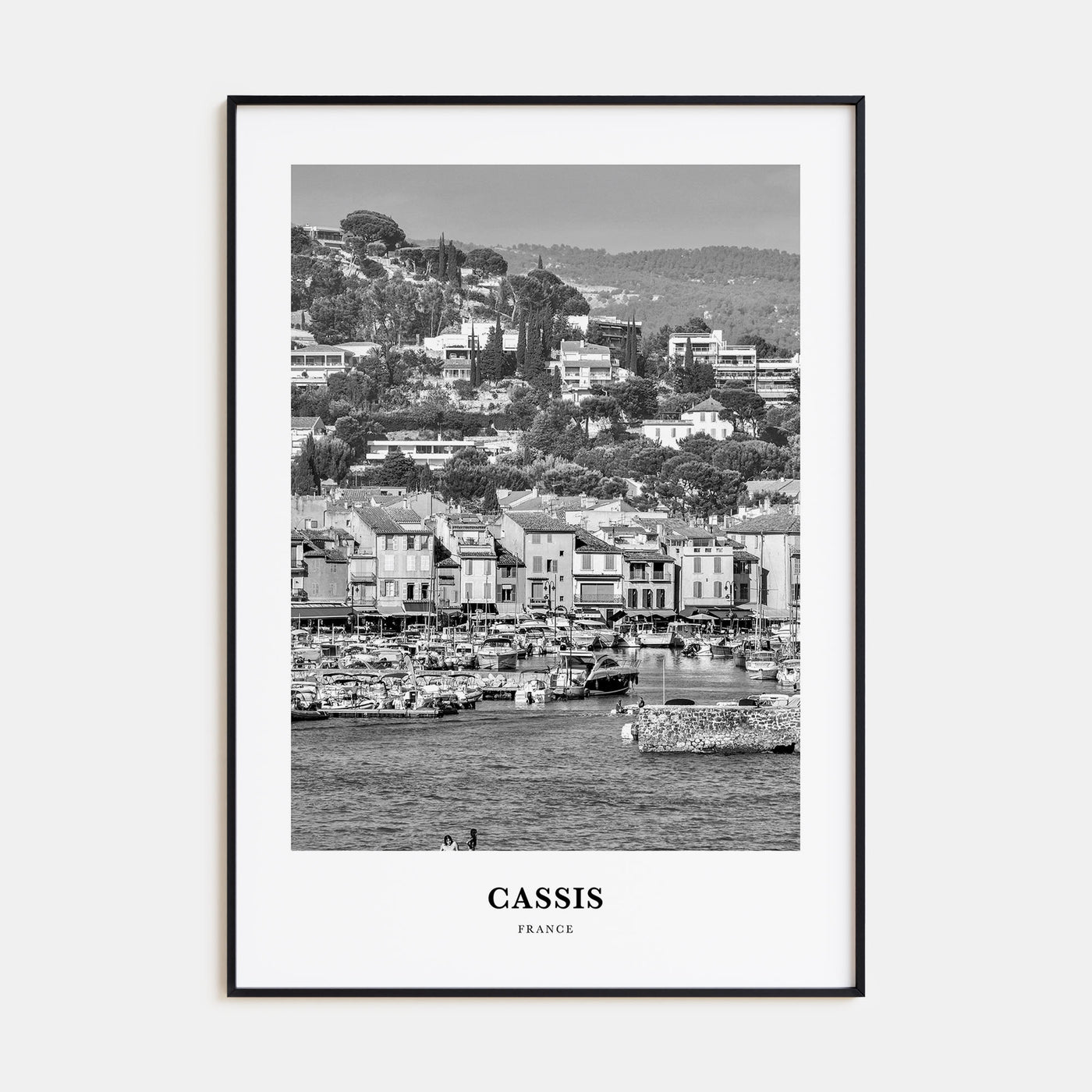 Cassis Portrait B&W Poster