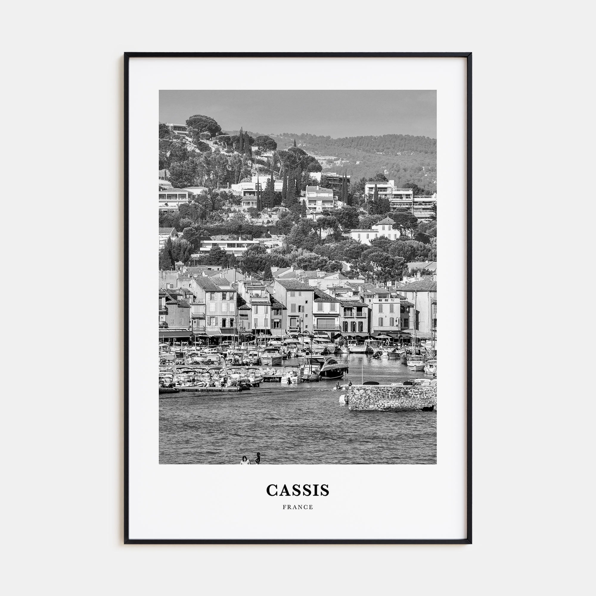 Cassis Portrait B&W Poster