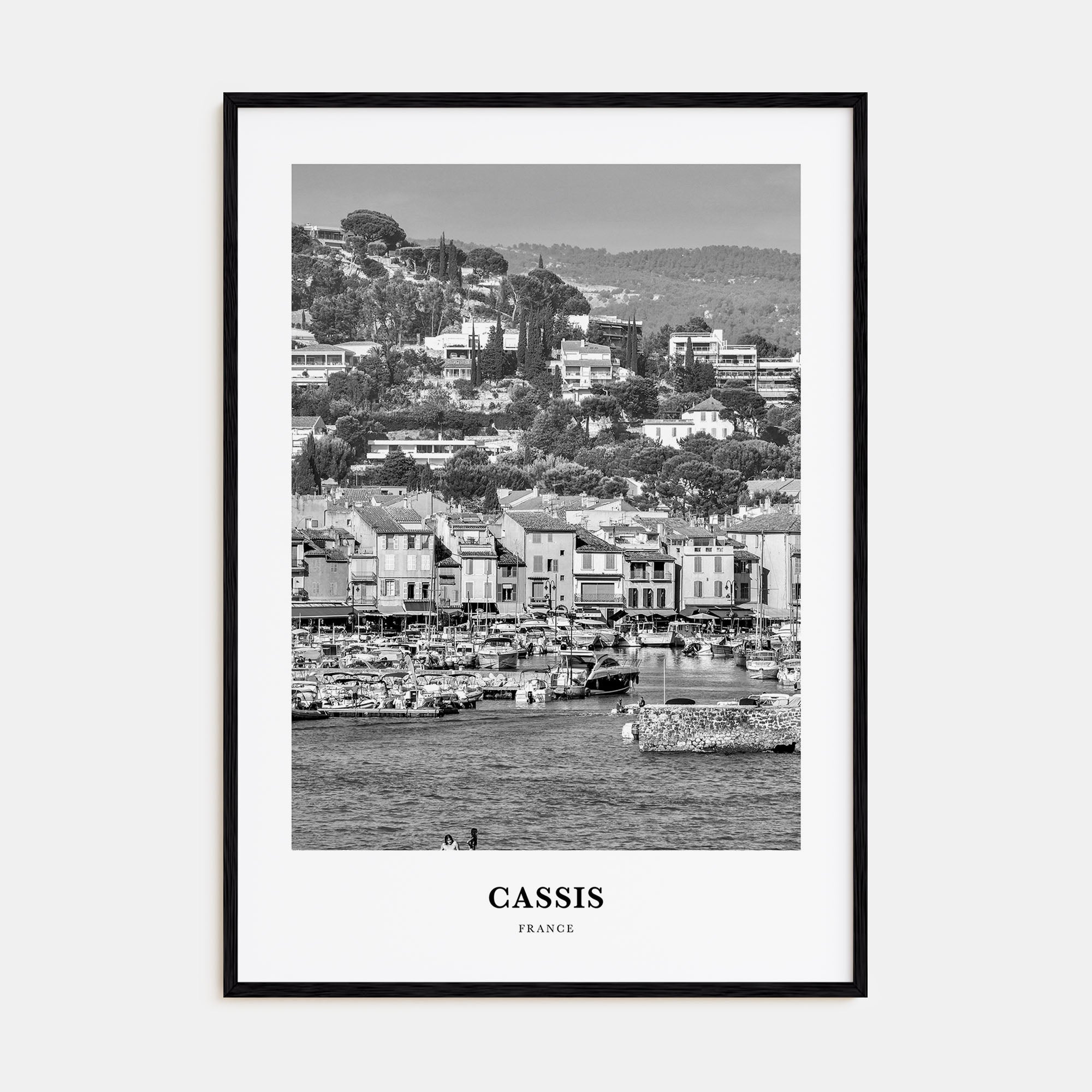 Cassis Portrait B&W Poster