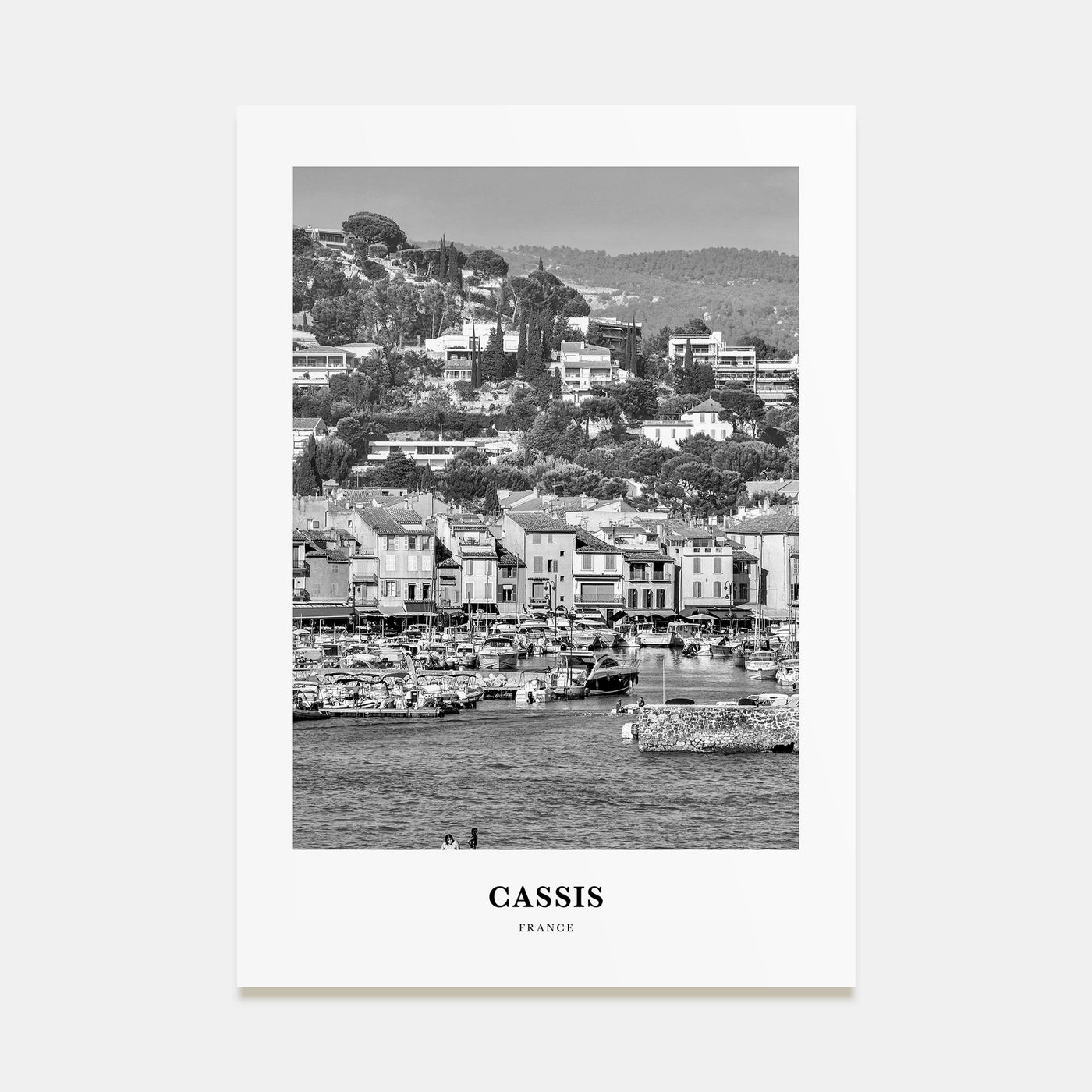Cassis Portrait B&W Poster