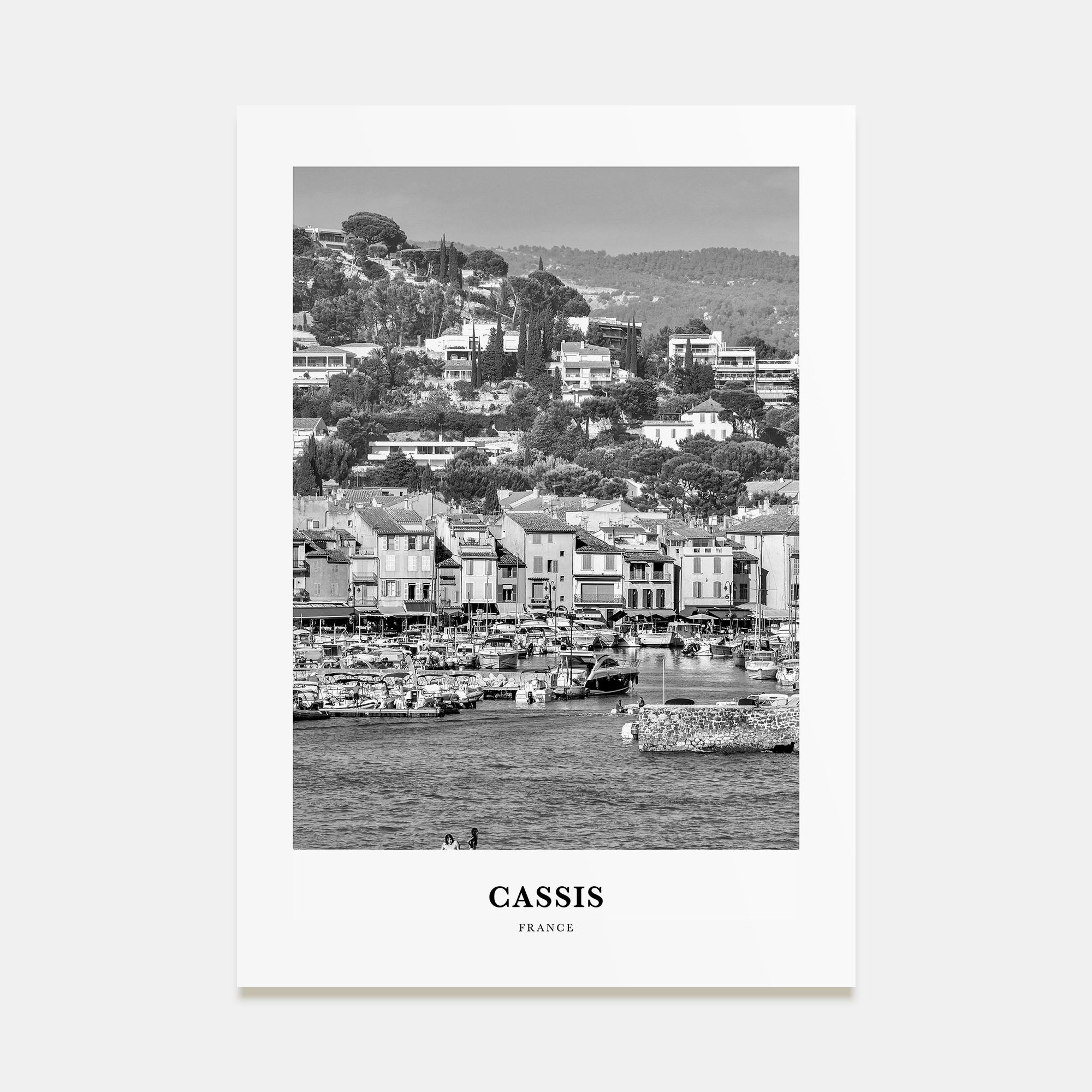 Cassis Portrait B&W Poster