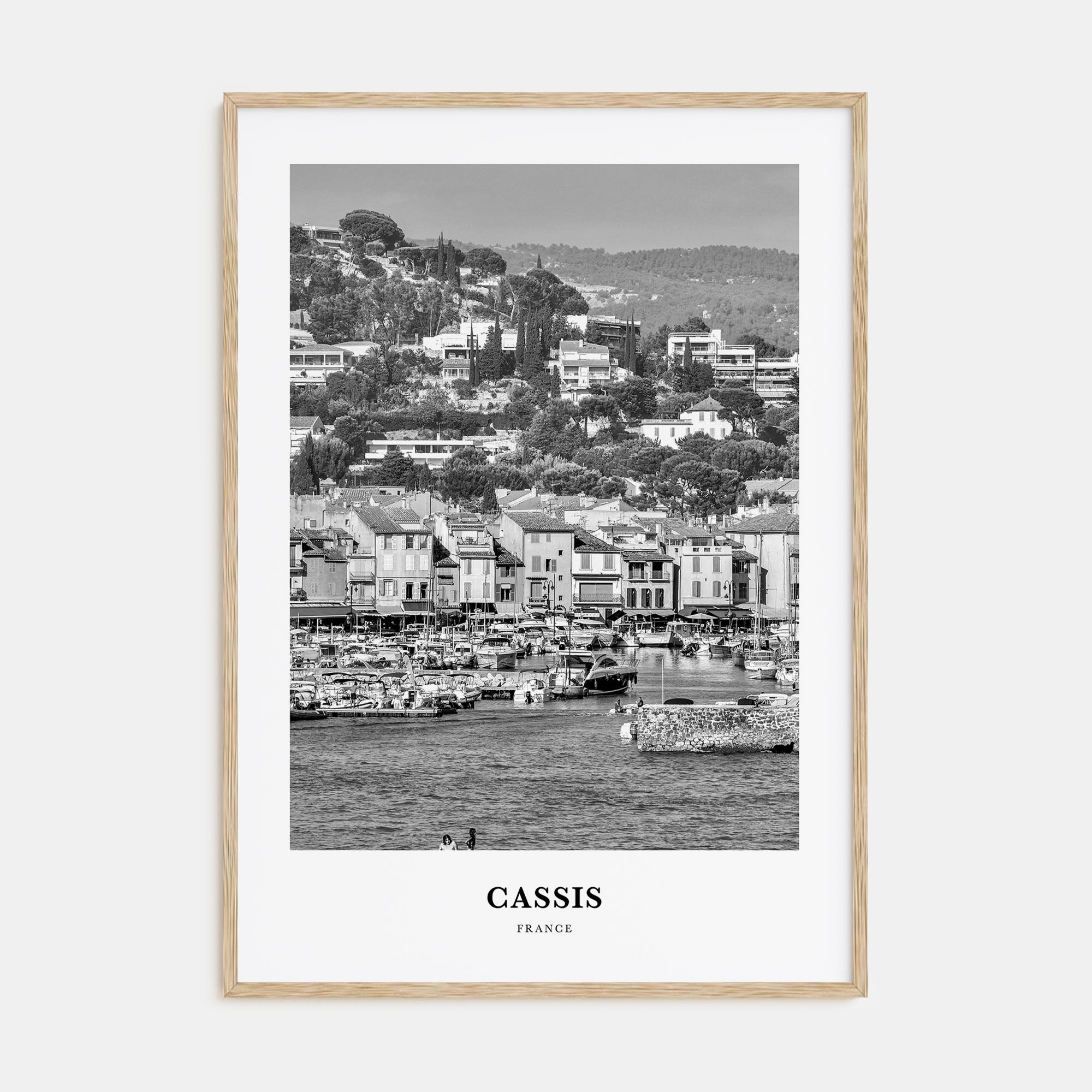 Cassis Portrait B&W Poster
