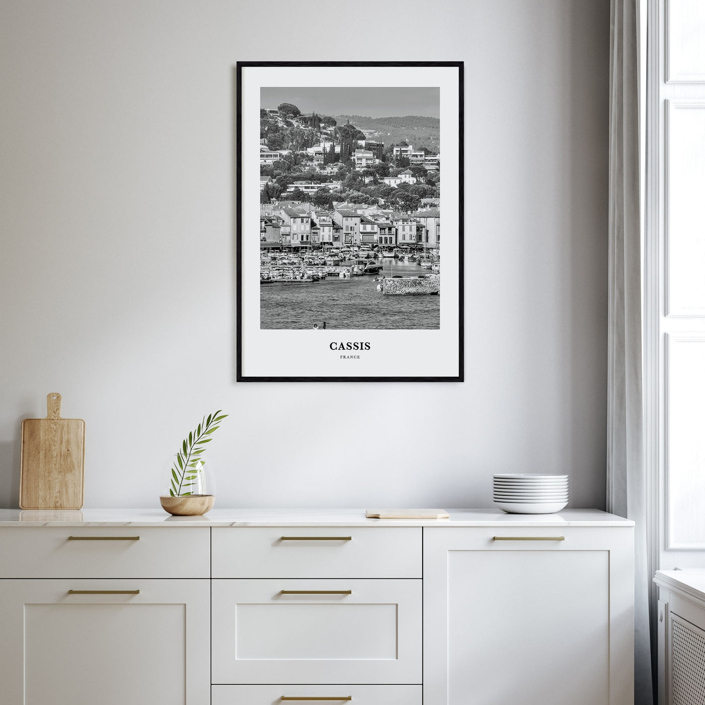 Cassis Portrait B&W Poster