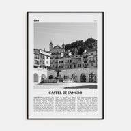 Castel di Sangro Travel B&W Poster