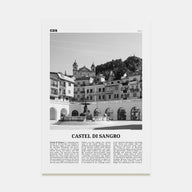 Castel di Sangro Travel B&W Poster
