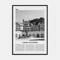 Castel di Sangro Travel B&W Poster