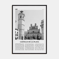 Castello de la Plana Travel B&W Poster