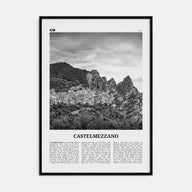 Castelmezzano Travel B&W Poster