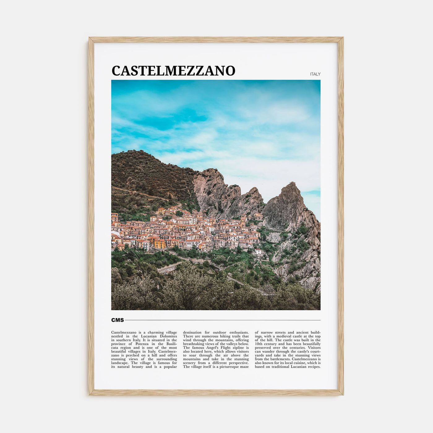 Castelmezzano Travel Color Poster