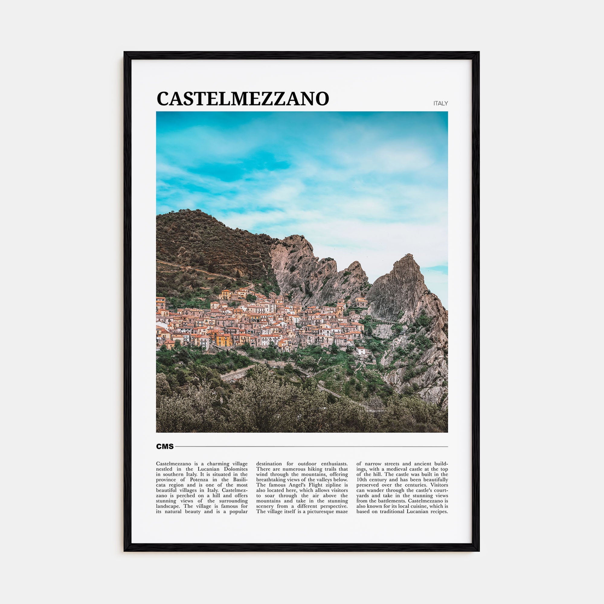 Castelmezzano Travel Color Poster