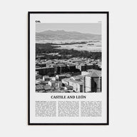 Castile and León Travel B&W Poster