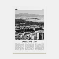 Castile and León Travel B&W Poster