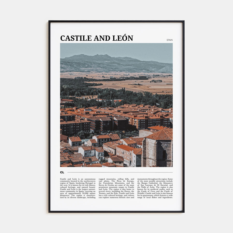 Castile and León Travel Color Poster
