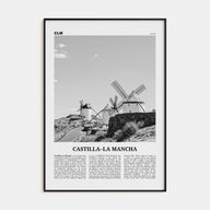 Castilla-La Mancha Travel B&W Poster