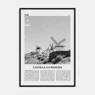 Castilla-La Mancha Travel B&W Poster
