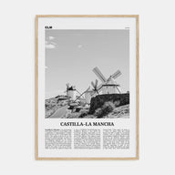 Castilla-La Mancha Travel B&W Poster