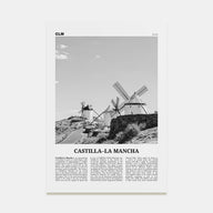 Castilla-La Mancha Travel B&W Poster