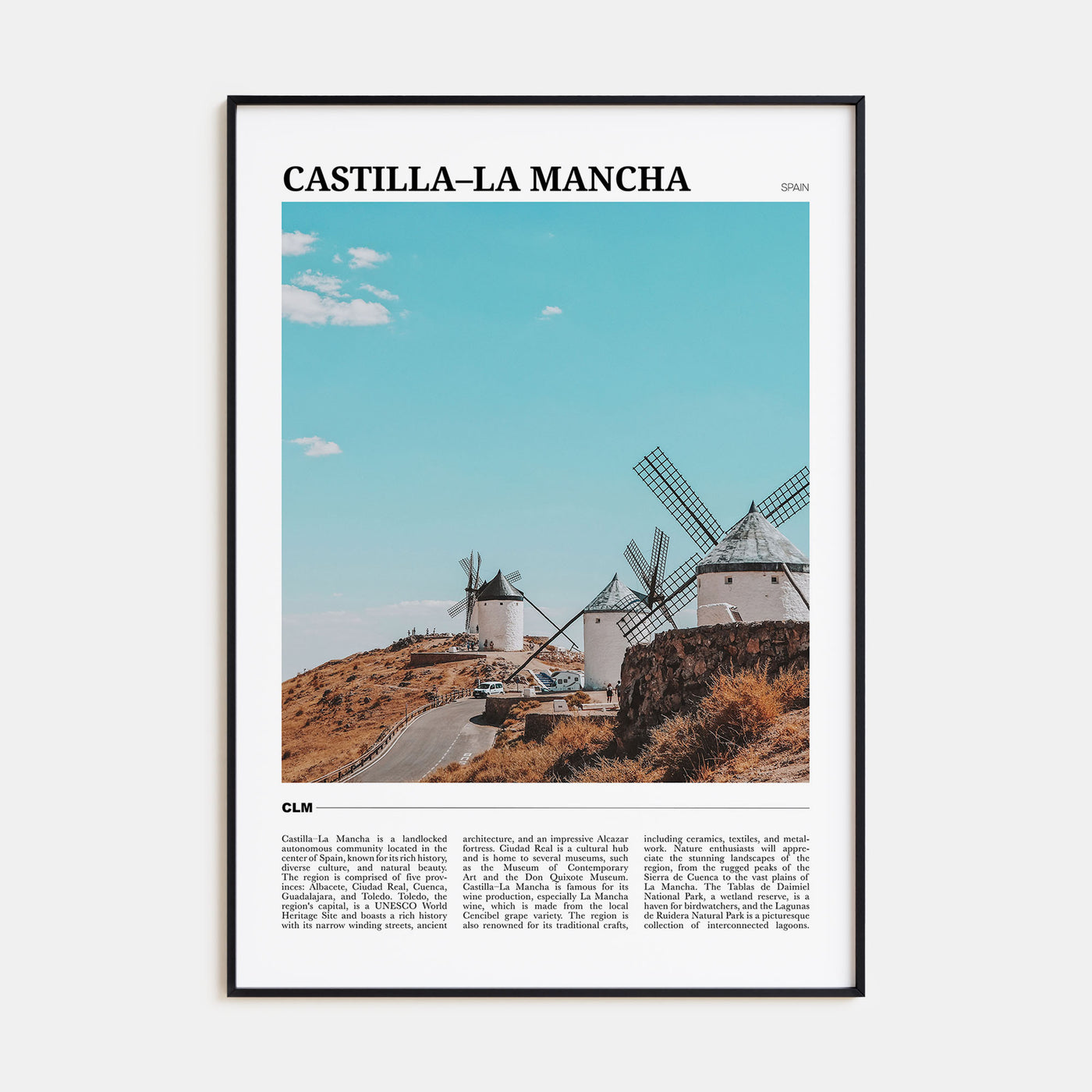 Castilla-La Mancha Travel Color Poster