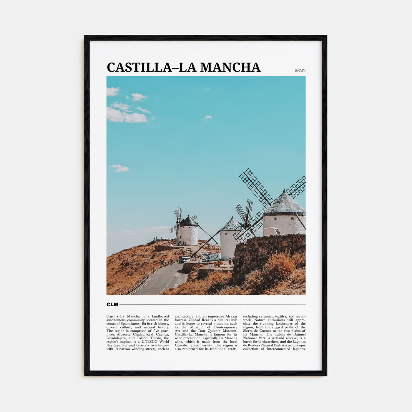 Castilla-La Mancha Travel Color Poster