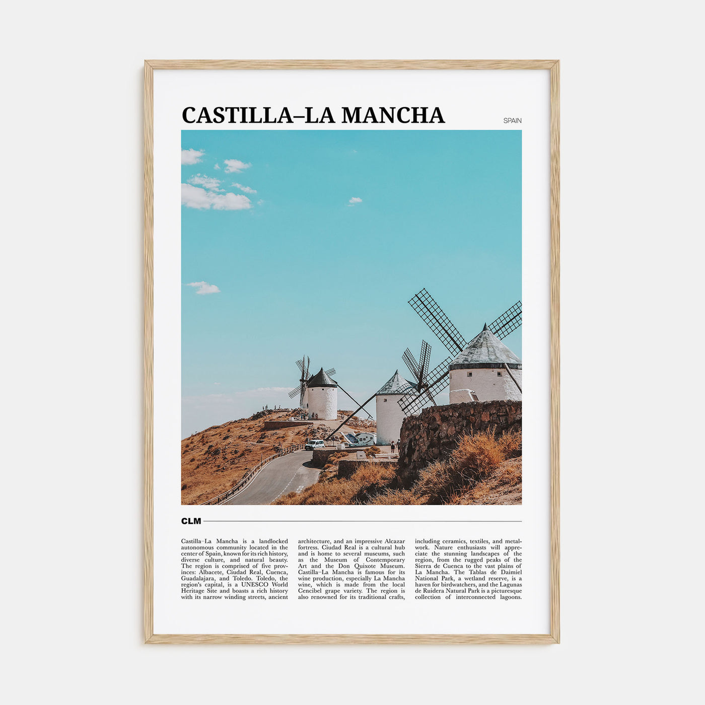 Castilla-La Mancha Travel Color Poster