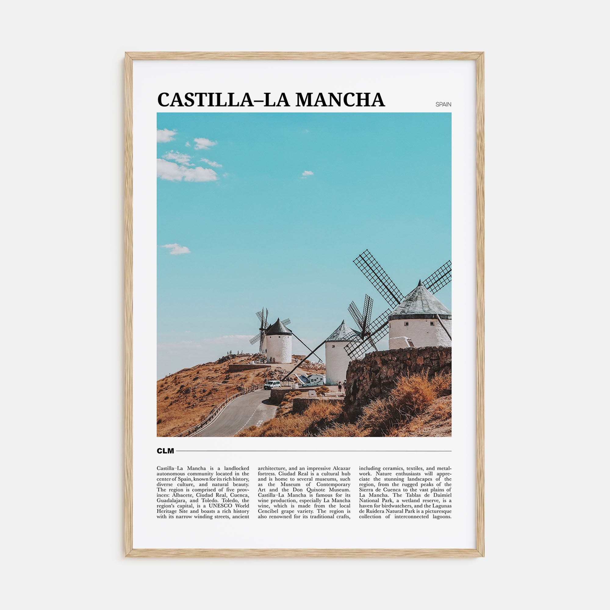 Castilla-La Mancha Travel Color Poster
