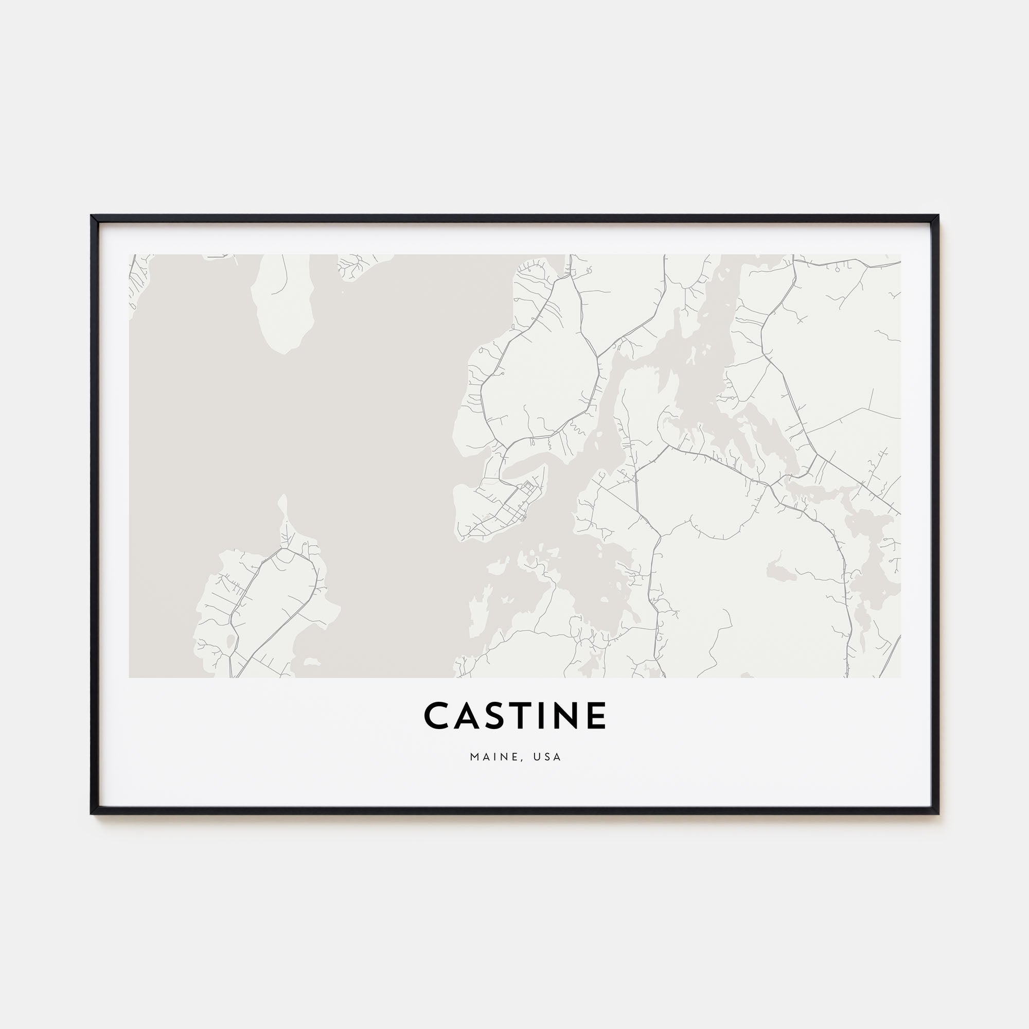 Castine Map Landscape Poster