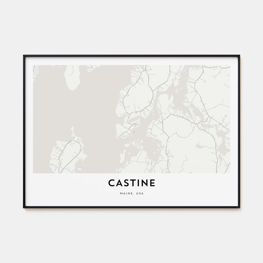 Castine Map Landscape Poster