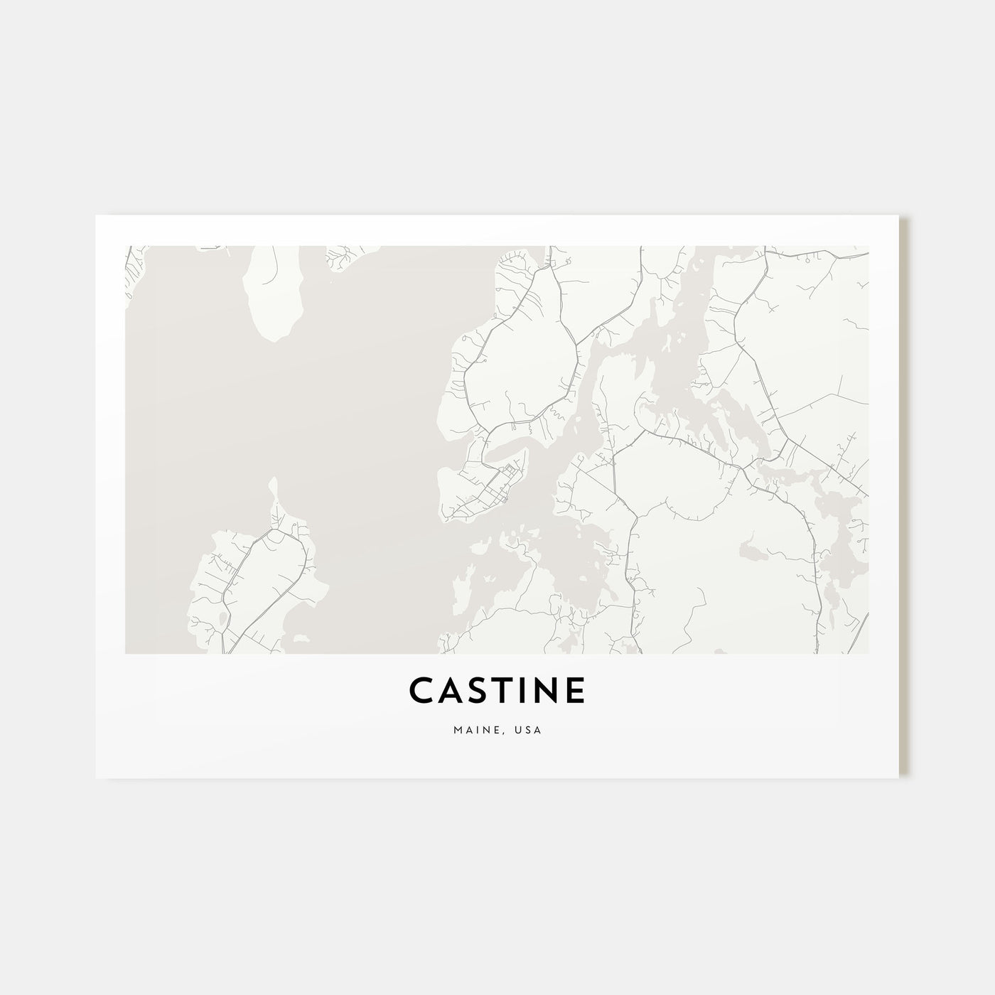 Castine Map Landscape Poster