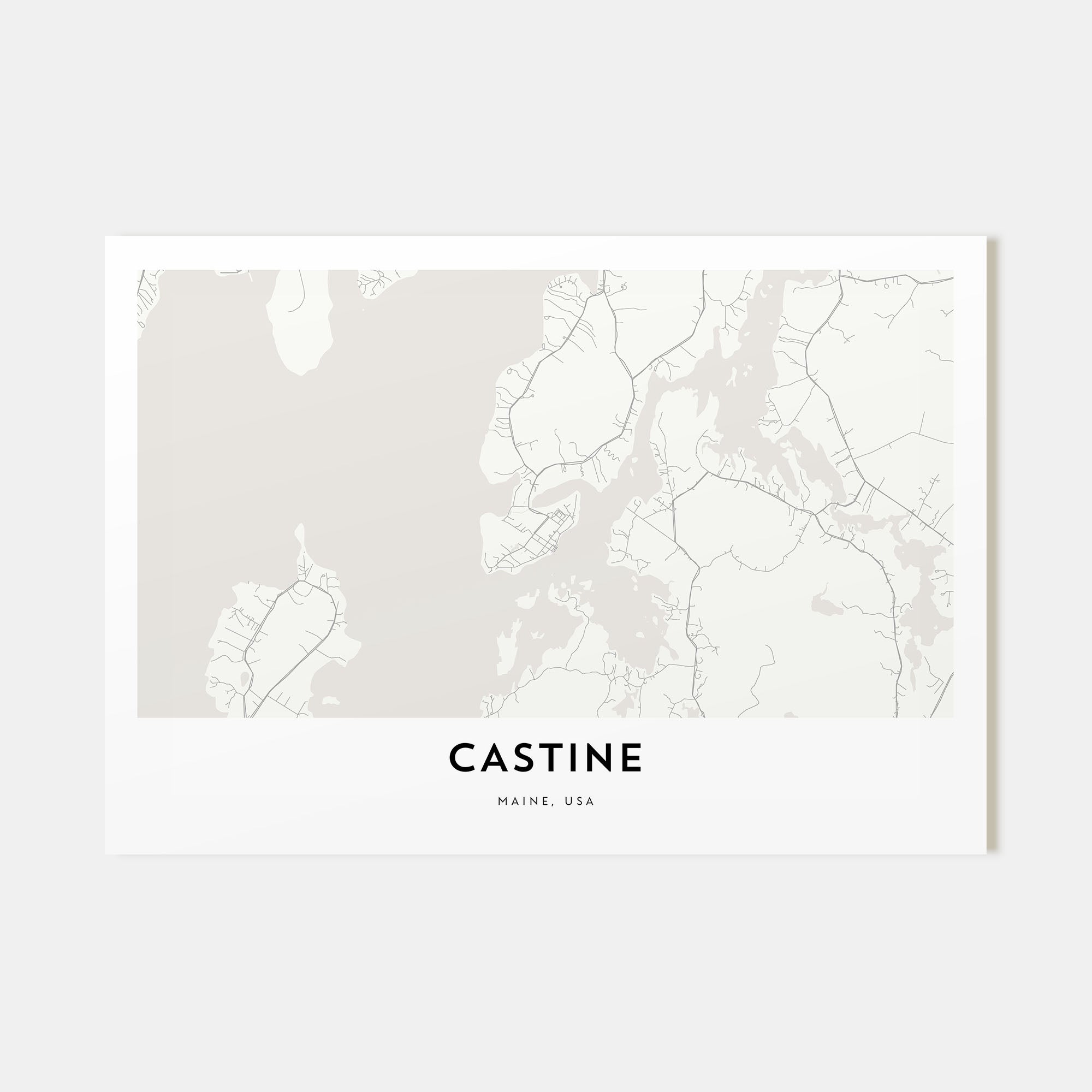 Castine Map Landscape Poster