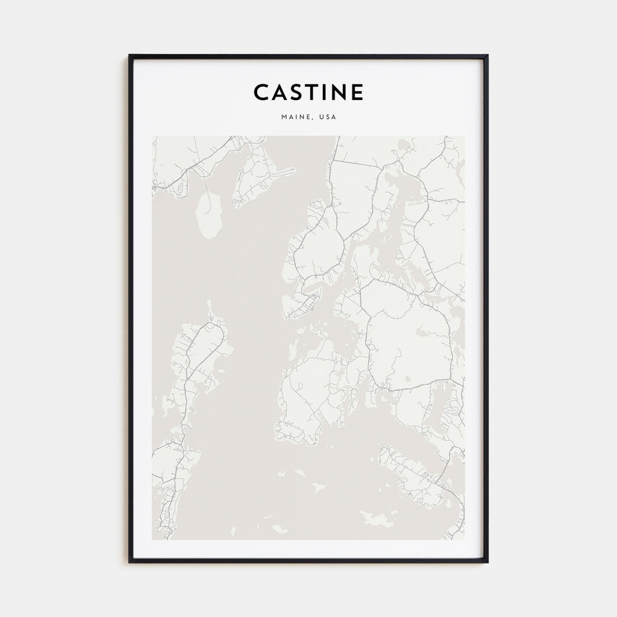 Castine Map Portrait Poster