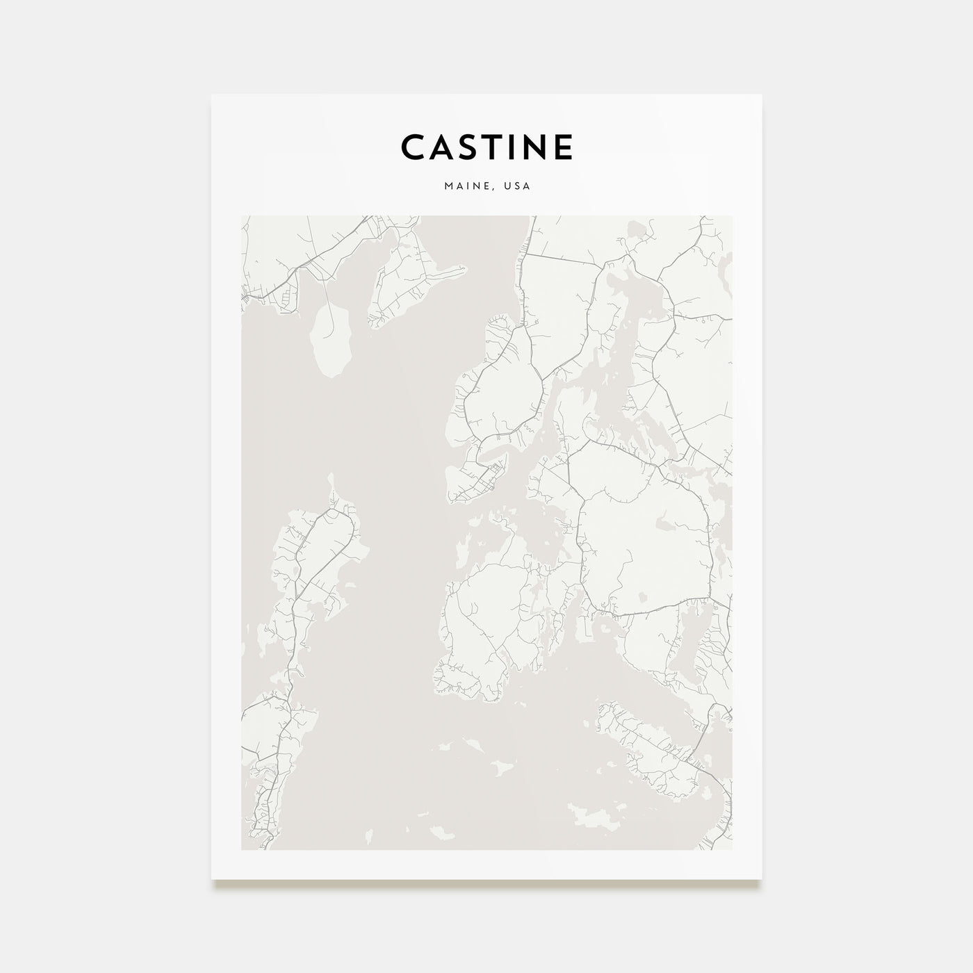 Castine Map Portrait Poster