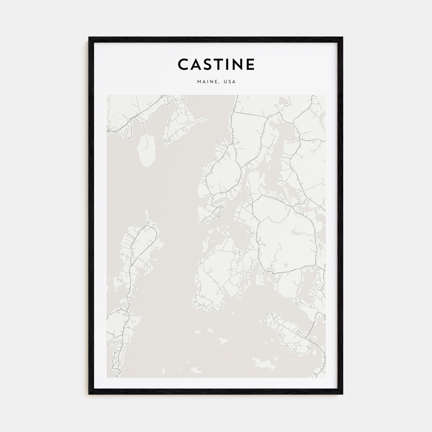 Castine Map Portrait Poster