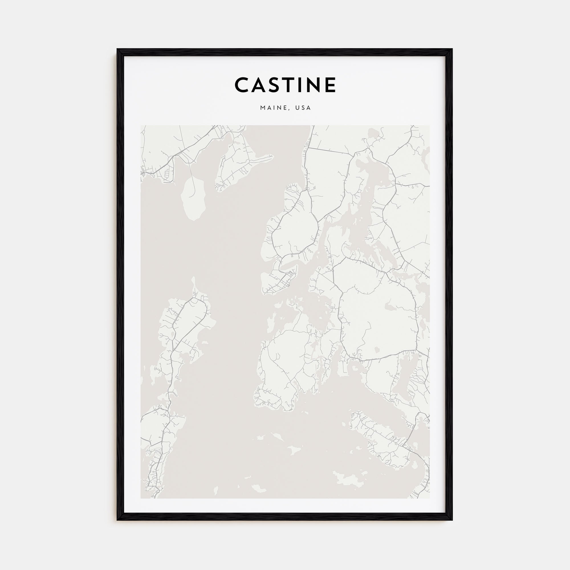 Castine Map Portrait Poster