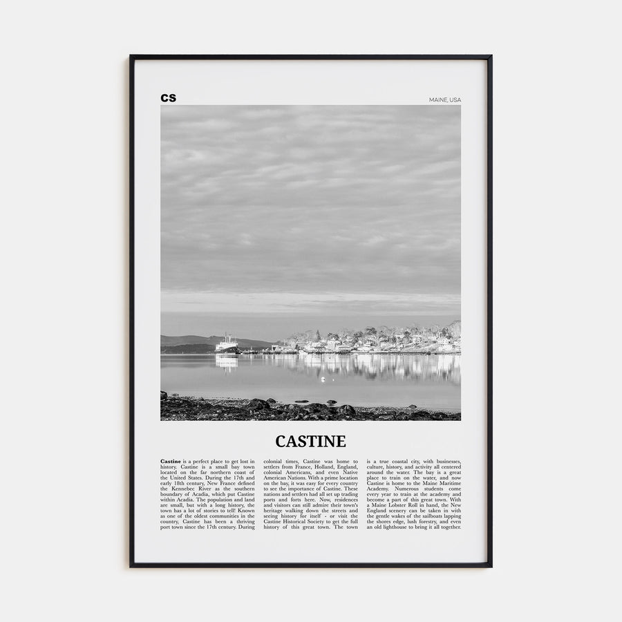 Castine Travel B&W Poster