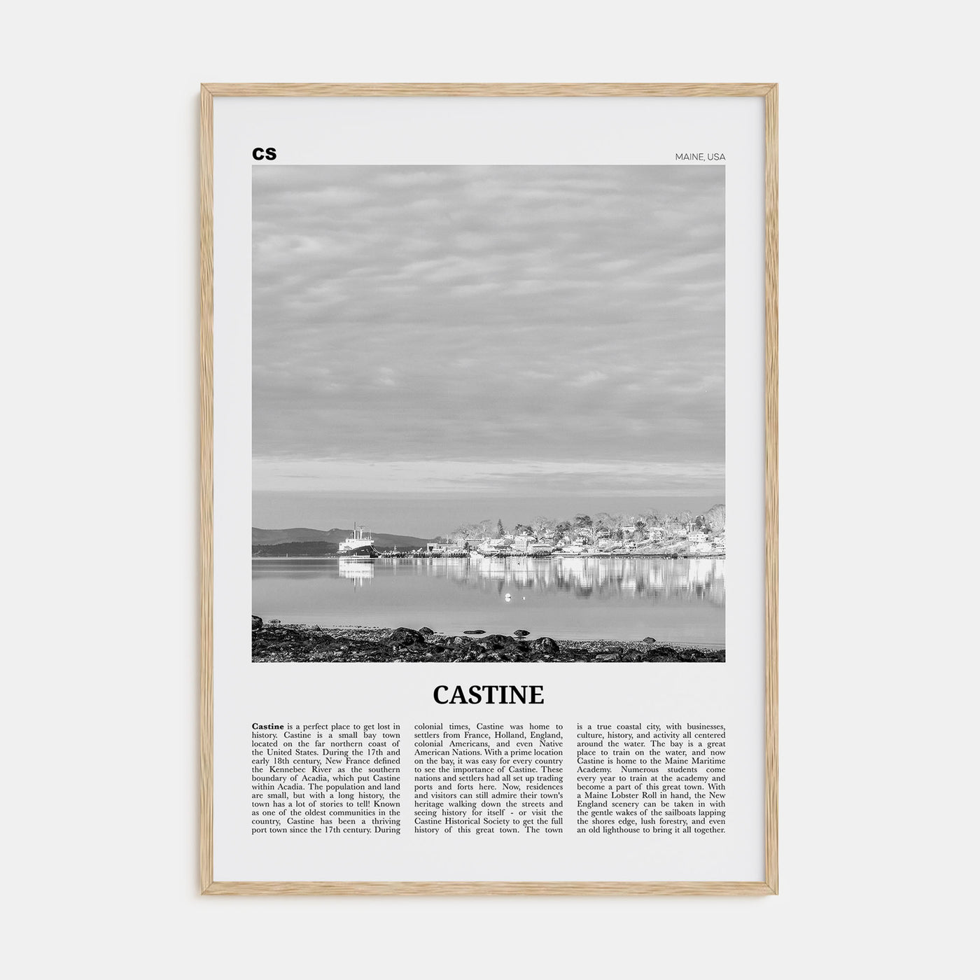 Castine Travel B&W Poster
