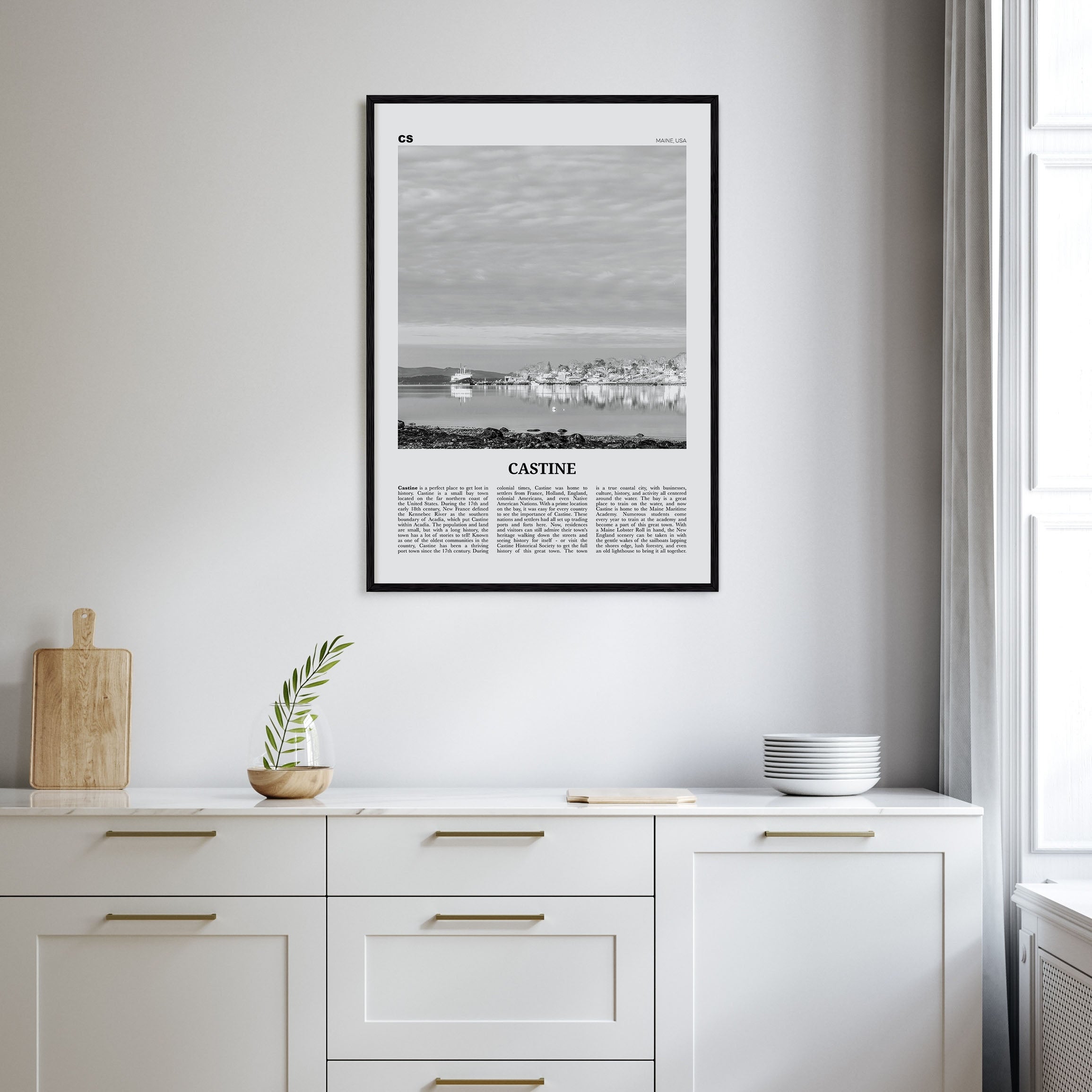 Castine Travel B&W Poster