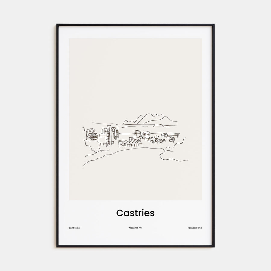 Castries Drawn Poster