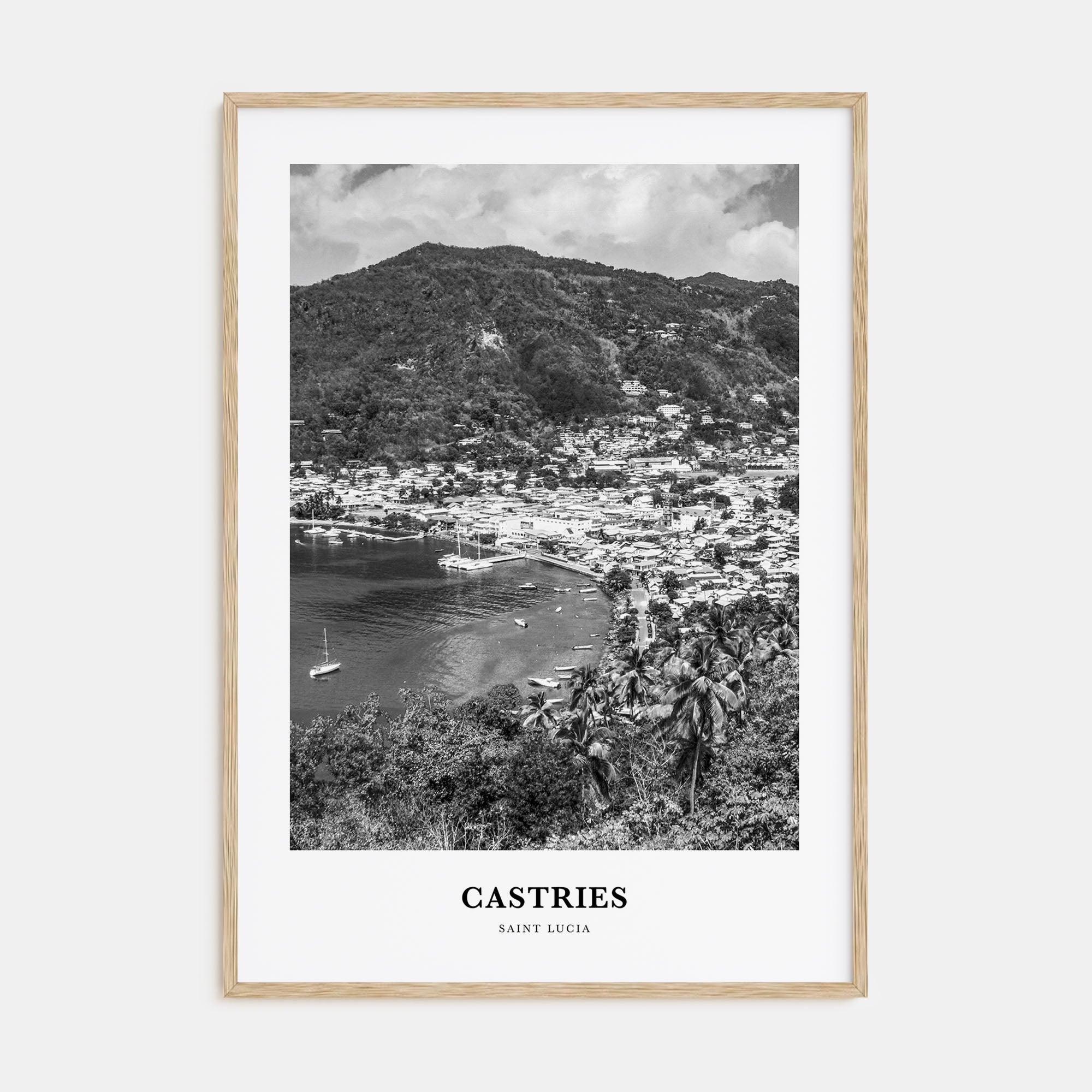 Castries Portrait B&W Poster